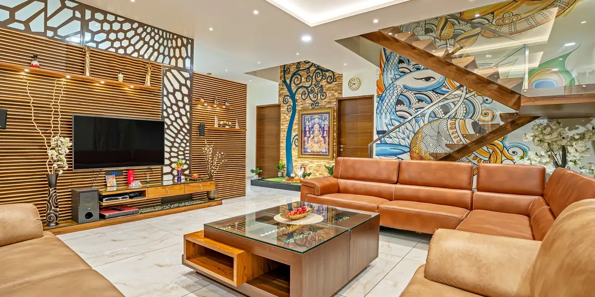 A furnished living room designed by an interior studio